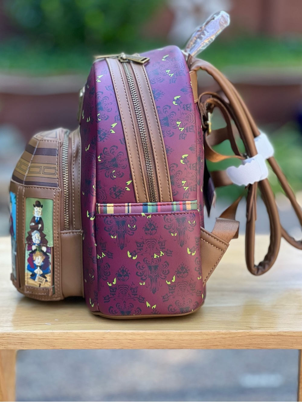 Loungefly Haunted Mansion Stretching Room Portraits Backpack and Wallet Set NWT - Picture 5 of 16
